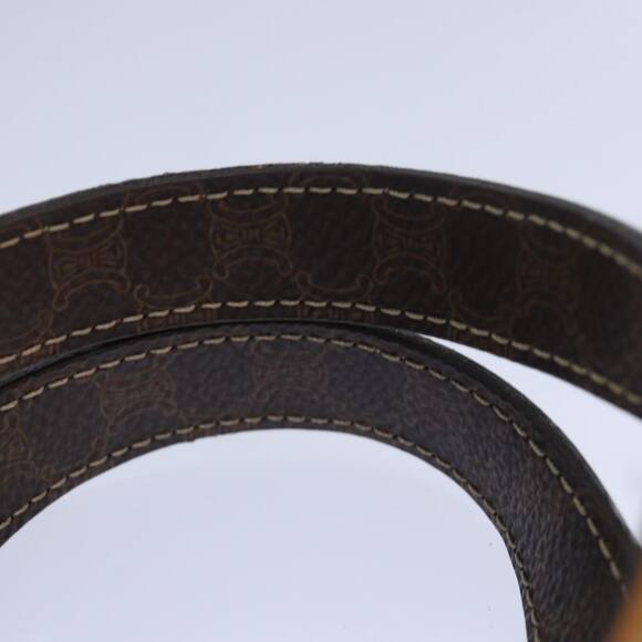 CELINE Macadam Canvas Hand Bag Pvc Leather Brown - Picture 8 of 12